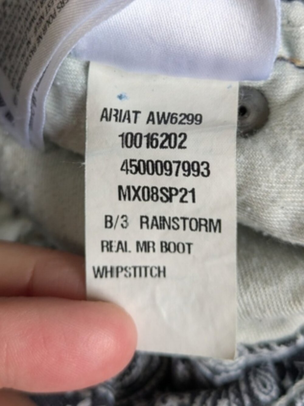 Ariat R.E.A.L. Mid Rise Stretch Whipstitch Boot Cut Jean Size 29 - Picture 10 of 11